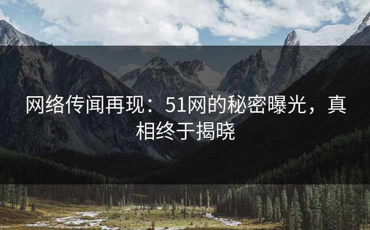 网络传闻再现：51网的秘密曝光，真相终于揭晓