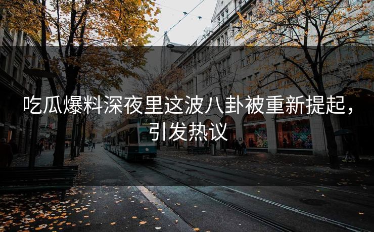 吃瓜爆料深夜里这波八卦被重新提起，引发热议